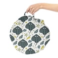 thumbnail image 2 of Underwater Round Floor Cushion with Handle, Funny Stingray and Starfish Nautilus Sea Shells Ocean Exotic Fish Doodle, Pillow for Living Room & Dorms, 18" Round, Grey Pale Green, by Ambesonne, 2 of 4