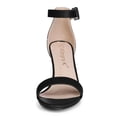 thumbnail image 2 of BLISSFUL STEP Women's Chunky Heel Open Toe Ankle Strap Sandals, 2 of 7