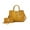 SD Yellow, variant on Yola Women's Satchel Bag With Wallet, Solid Vegan Leather Handbag Purse Set by Mia K - Cognac