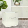 thumbnail image 2 of Mainstays Collapsible Cube Fabric Storage Bins (10.5" x 10.5"), Vanilla Dream, 6 Pack, 2 of 6