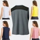 thumbnail image 1 of Blusa deportiva para mujer: diseño holgado, transpirable y sin mangas, ideal para yoga y running, talla 2XL en azul marino., 1 of 6