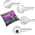 thumbnail image 6 of Purple Tulips Decorative Throw Pillow Covers Case Square for Couch Sofa Bed Living Room Bedroom, 6 of 7