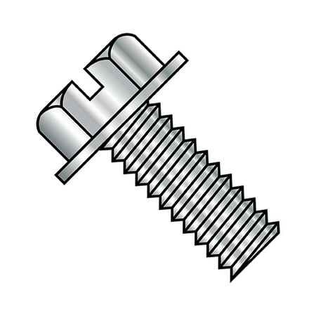 

4-40X1/4 Slotted Indented Hex Washer Head Machine Screw Fully Threaded 18-8 Stainless Ste (Pack Qty 5 000) BC-0404MSW188