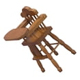 thumbnail image 4 of KAKOWELY Silla alta de madera en miniatura, juguete educativo de madera, silla alta para juegos de rol para niños, 4 of 5