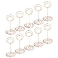 thumbnail image 3 of Soporte para números de mesa, Base redonda, proceso de galvanoplastia, adornos elegantes y bonitos para el hogar, bodas, oro rosa, 10 Uds., 3 of 12