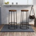 thumbnail image 6 of Lodz Metal Bar Stools, Set of 2, Toasted Barnwood and Black, 6 of 7