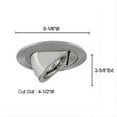 thumbnail image 2 of Jesco Lighting RH51WH Round Telescope Die Cast Aluminum Recessed Lighting Trim- White, 2 of 2