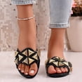 thumbnail image 2 of HNMKIU Sandals for Women Summer Platform Slide Slippers Comfortable Open Toe Beach Style for Women with Wide Size Options Thick Heel Casual Summer Shoes Black,7.5, 2 of 8