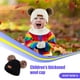 thumbnail image 5 of Minnieouse Bufanda Bebé Invierno Cálido Kit Beanie Cap Elasticidad Protector Térmico Clima Frío Suministros de Calor Sellado Versátil Sombreros bola de pompón marrón negro, 5 of 6
