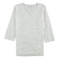 thumbnail image 2 of Charter Club Womens Seashells Pullover Blouse, White, X-Small, 2 of 2