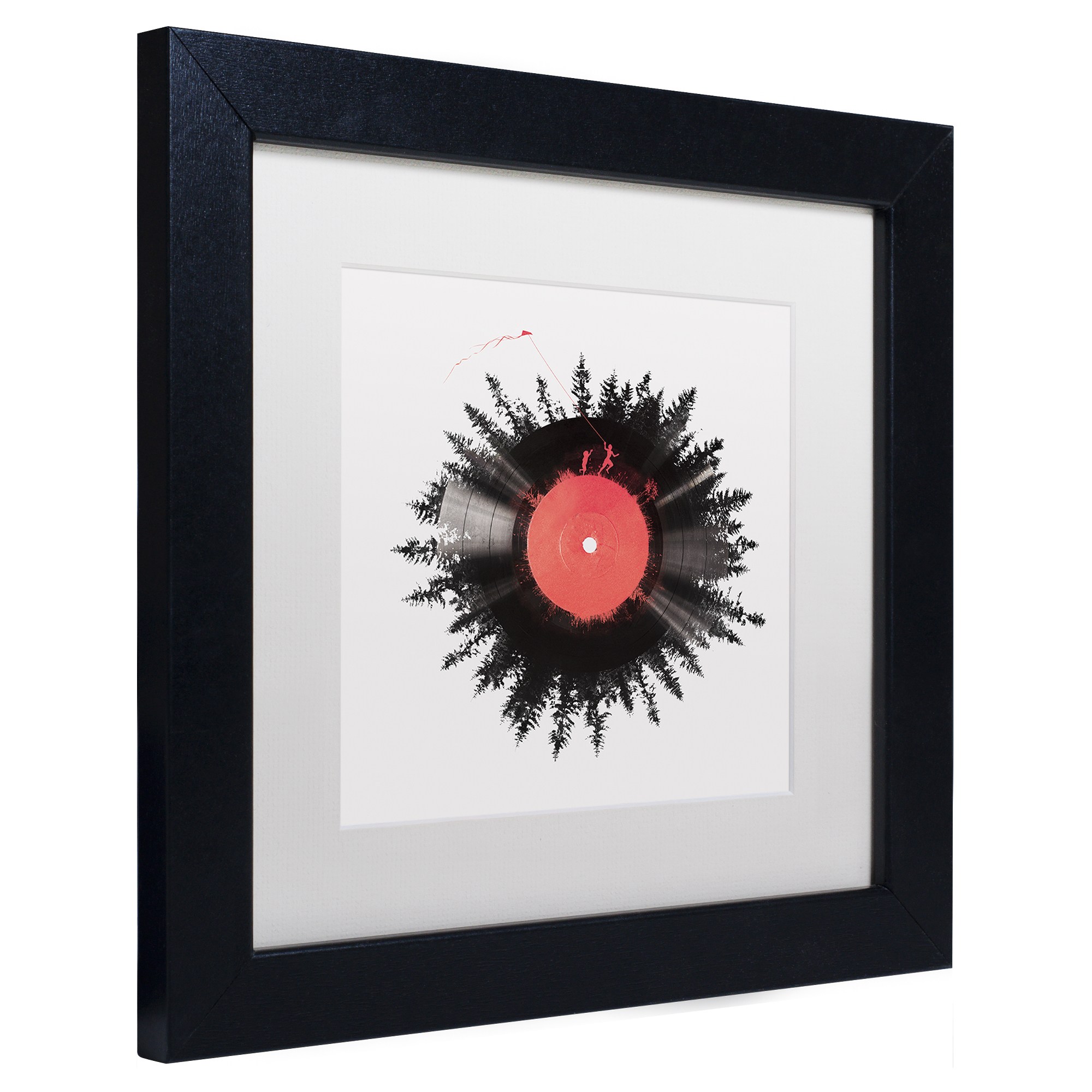 Trademark Fine Art 'The Vinyl Of My Life' Canvas Art by Robert Farkas, White Matte, Black Frame