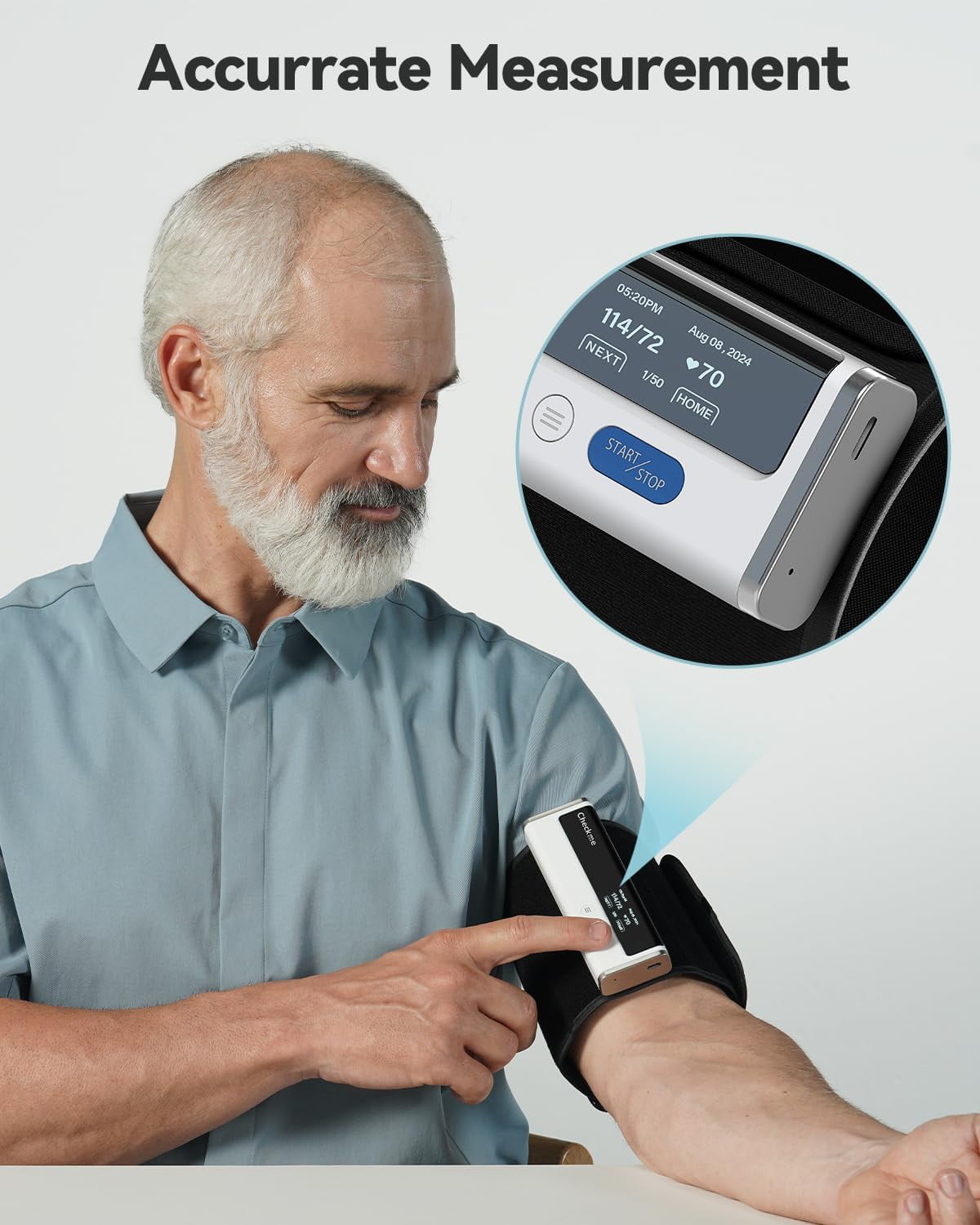 Open Box Checkme Armfit Smart Blood Pressure Monitor, Wireless Upper Arm Cuff Bluetooth BP Machine