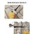 thumbnail image 6 of Farm Flowers 2 Panel Kitchen Curtains for Small Windows, Retro Sunflowers Barn Doors Butterfly Wood Board Bathroom Tier Curtain, Short Window Treatment for Bedroom/Living Room 55"x36", 6 of 6