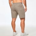 thumbnail image 3 of Men's Casual Summer Beach Shorts Elastic Waist Drawstring Lightweight Quick Dry Athletic Running Gym Lounge Shorts with Pockets Khaki 2XL, 3 of 3
