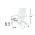 thumbnail image 3 of Gurekam Outdoor Acacia Wood Foldable Adirondack Chair, White, 3 of 8