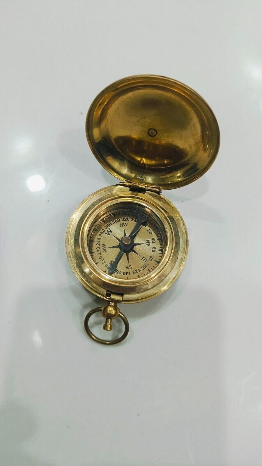 Marine Compass Antique Vintage Brass Pocket Compass Brass Nautical Compass