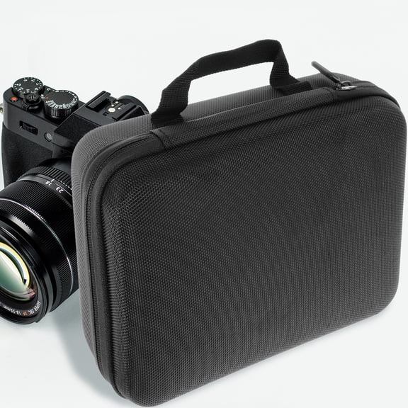 SEWCHICS Black Small Camera Case Hard Shell with Foam for Outdoor Travel and Hiking