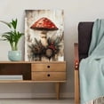 thumbnail image 5 of Qisvanset Framed Canvas Wall Art 12x16 Inch Red Mushroom Holly Woodland Holiday Wall Decor, 5 of 5