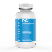 BodyBio PC Brain Supplement 100 Phosphatidylcholine Softgels