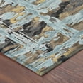 thumbnail image 3 of Addison Rugs Chantille Indoor/Outdoor Contemporary Abstract Teal Machine Washable Rectangle Rug, 3' x 5', 3 of 8