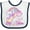 White and Navy, variant on Inktastic Big Sister Unicorn Girls Baby Bib