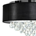thumbnail image 3 of CWI Lighting Dash 4 Light Drum Shade Metal Flush Mount Light in Chrome/Black, 3 of 5
