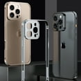 thumbnail image 4 of Compatible with iPhone 14 Pro Metal Bumper Phone Case,Anti-fall Protection,With Lens Protector,No Back Design,Ultra Slim Shockproof Anti-Scratch Rugged Bumper Phone Case Cover,Gold, 4 of 10