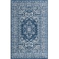 thumbnail image 2 of Rugs Boston Collection Area Rug, 5' x 8', Low-Pile Blue Floral Design, 2 of 9