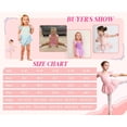 thumbnail image 7 of Aideaone Girls Ballet Dance Dress Toddler Leotards Ruffle Sleeve Shiny Ballet Tutu Skirt Rose Pink 2-9T, 7 of 7