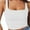 White, variant on Women's Square Neck Sleeveless Crop Tops 2024 Cute Double Layer Seamless Slim Fit Tank Tops