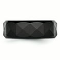 thumbnail image 3 of Ceramic Faceted Black 8mm Polished Beveled Edge Band Size 12, 3 of 6