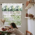 thumbnail image 5 of Green Leaves Valances for Windows Farmhouse Kitchen Curtains Valances Rod Pocket Valance Curtains for Kitchen Windows Summer Botanical Tropical Plants Leaf Window Valances for Bathroom 42"x12", 5 of 6