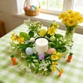 thumbnail image 6 of Easter Egg Candle Rings Wreaths,Mini Artificial Spring Easter Egg Flower Wreath,Spring Artificial Foliage Berry and Egg Wreath Pastel Easter Eggs Candle Holder Rings Dinner Party Festive Decorations, 6 of 6