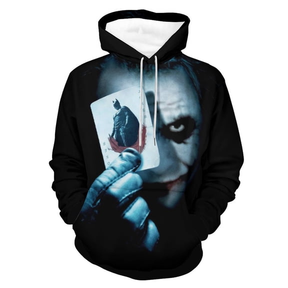 Unisex Joker Pullover Hoodies 3D Print Novelty Sweatshirts Hoodie with Pocket for Men Women