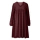 thumbnail image 5 of Vestidos Para Mujer Vestidos de Otoño Moda Otoño Invierno Blusa Sólida Cuello en V Gasa Vestido de Manga Larga Odeerbi  ODB174517, 5 of 5