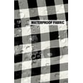 thumbnail image 5 of Pack of 2 Outdoor Pillow Covers, Farmhouse Rural Style White and Black Plaid Waterproof Square Throw Pillowcase Cushion Decorative Pillow Covers for Couch Patio Tent, 16x16 in, 5 of 6