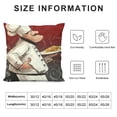 thumbnail image 5 of SHANXI Waterproof Pillow Covers for Couch Throw Pillow Cases , Cartoon Theme Chef with Food Decorative Cushion Pillow Covers ,Indoor Outdoor Decoration Burgundy Red Black Modern 22x22in, 5 of 5