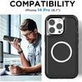 thumbnail image 2 of Faben-pour iPhone 14 Pro Étui(6.1 Pouces) avec Protecteur d'Écran en Verre+kit de Conversion Magsafe, Protection contre les Chutes Robuste Antichoc 3 Couches Militaire Durable, 2 of 4