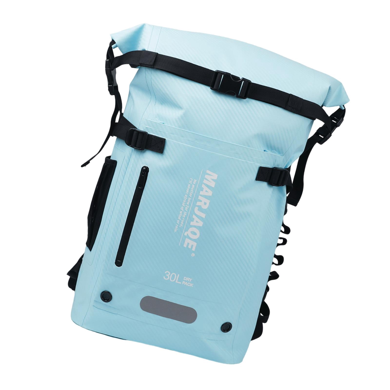 figatia 30 Liters Swimming Backpack Dry Bag for Snorkeling Rafting Multi Compartment Blue