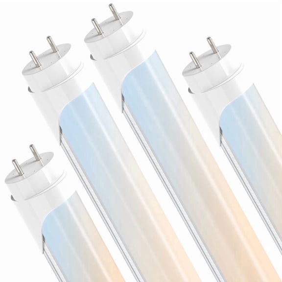 JESLED T8 LED 4FT Tube Lights, Type A B, 24W, 3200LM, 6 Colors 3000K|3500K|4000K|5000K|6000K|6500K,Frosted Cover,4Pack