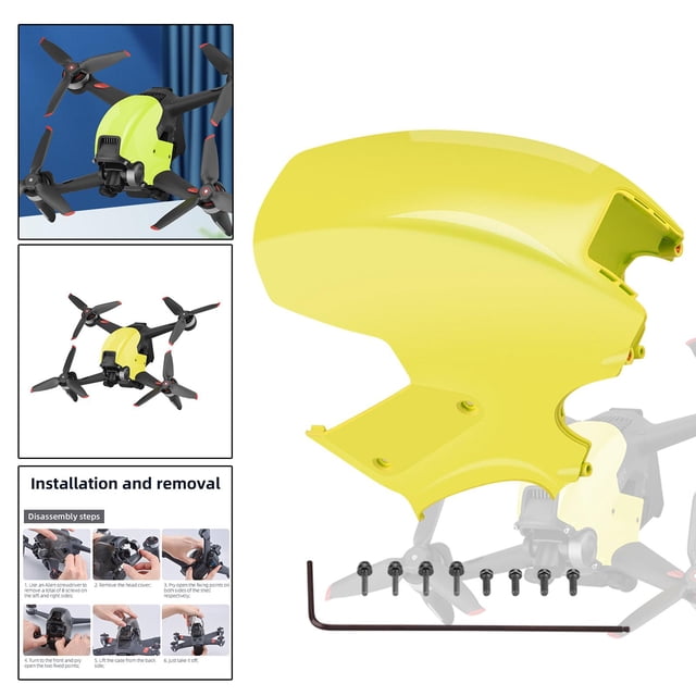 Cubierta carcasa para FPV, instalación sencilla, ligera y compacta Amarillo perfke Carcasa superior