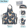 thumbnail image 3 of Cartoon Cute Sheep Flower Leaf 5 Pcs Kitchen Set Heat Resistant Oven Mitts and Non-Slip Pot Holders with Adjustable Cooking Apron, 3 of 6