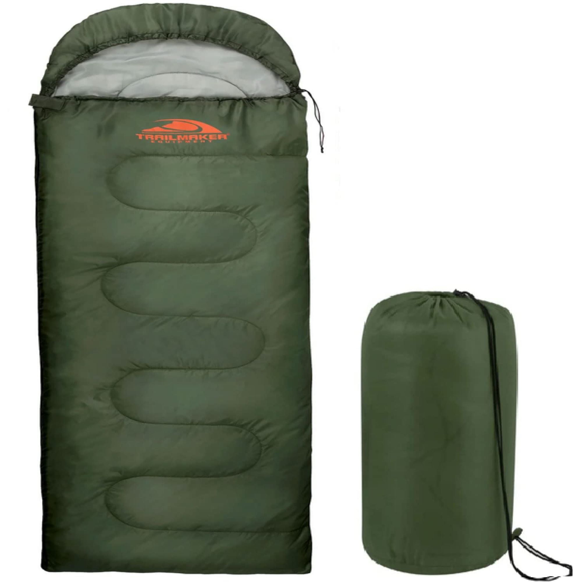 10 Pack of Bulk Wholesale Cold Weather Hooded Sleeping Bags for Adults, Kids, Homeless, Camping, Indoors & Outdoors - 10 Count Hooded Sleeping Bags in Black, Gray & Forest Green  71"L x 30"W