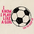 thumbnail image 2 of CafePress - I Know I Play Like A Girl Tote Bag - Unisex Canvas Tote Bag, Beige, 1-Piece, 2 of 7