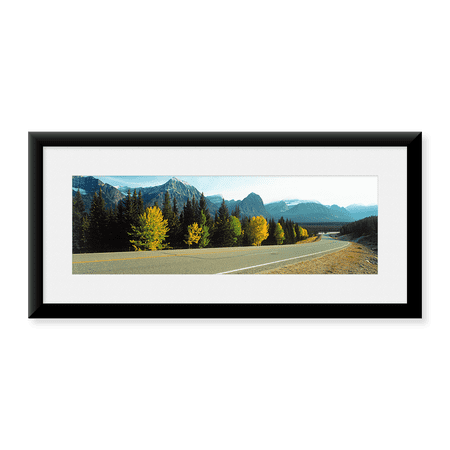 Framed Art Print, Road Alberta Canada by Panoramic Images, 25-7/8" x 9-7/8"