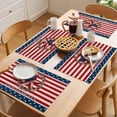 thumbnail image 5 of 4th of July Placemats Set of 4, USA Flag Star Red Stripes Non-Slip Place Mats Washable Table Mats for Kitchen Dining Table Decorations Indoor/Outdoor, 5 of 9