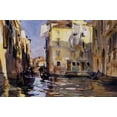 thumbnail image 2 of Sargent, John Singer 18x13 Black Ornate Wood Framed with Double Matting Museum Art Print Titled - A Side Canal, Venice, 1902-04, 2 of 4