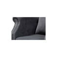 thumbnail image 4 of Baxton Studio Renessa Grey Velvet and Dark Brown Finished Wood Armchair, 4 of 7