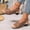 Brown, variant on Women's Retro Solid Color Chunky Heel Sandals, Open Toe Single Buckle Design, Thick Platform High Heel Comfy Summer Casual Outdoor Footwear White 36
