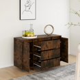 thumbnail image 2 of vidaXL Sideboard with 3 Drawers Smoked Oak 120x41x75 cm Engineered Wood, 2 of 5